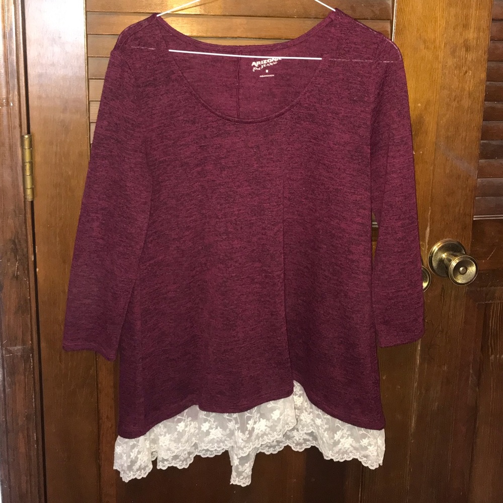 Pink/maroon top